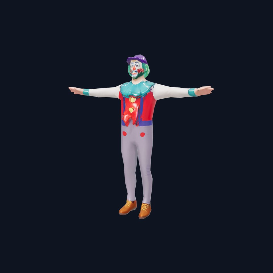 Colorful Clown Outfit model pack